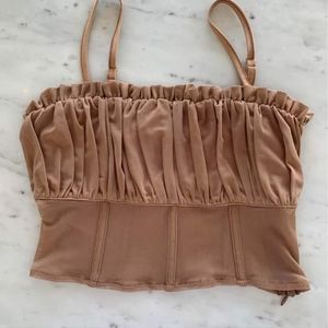 [SOLD] Tiger Mist Victoria Tank Small Beige